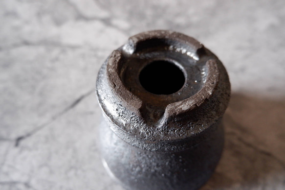 3.5号窯変黒鉢039　塊根植物　多肉植物　盆栽　植木鉢　作家鉢　鉢皿　沖縄 6枚目の画像