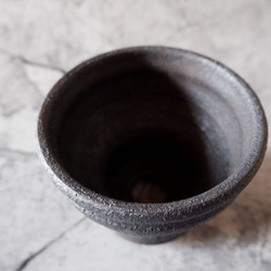 3.5号窯変黒鉢039　塊根植物　多肉植物　盆栽　植木鉢　作家鉢　鉢皿　沖縄 4枚目の画像