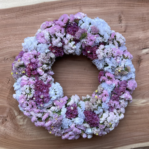 3.スターチス丸リース 母の日】 スターチスリース リース Couronne♡mignonne 通販