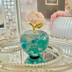 【SALE】No.42 ハート型トレイ✨ブルー＆グリーン系♡固まるハーバリウム SALE】No.42 ハート型トレイ✨ブルー＆グリーン系♡固まるハーバリウム