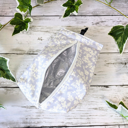 パウチケース★ラベンダーグレー植物柄☆保冷ポーチ☆撥水・防水★暑さ対策・熱中症対策★洗濯OK★パウチ飲料入れ 7枚目の画像