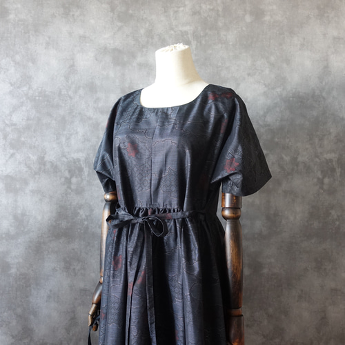 感謝の¥5000off＊【一点モノ】大島紬 着物リメイク ギャザー