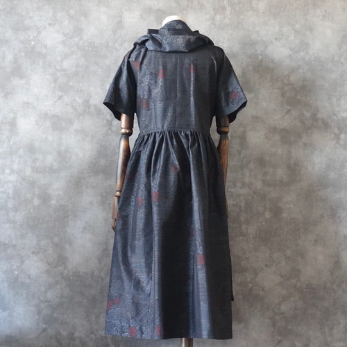 感謝の¥5000off＊【一点モノ】大島紬 着物リメイク ギャザー