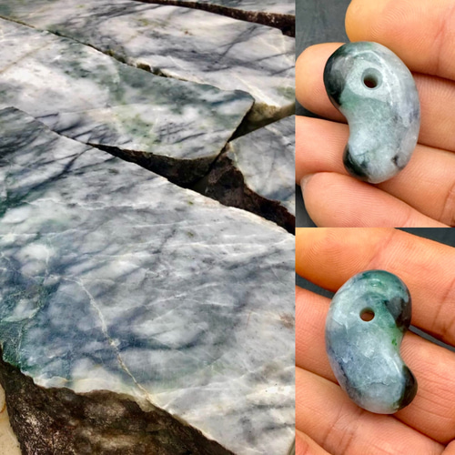 2025.3.21福来背甲勾玉 糸魚川黒翡翠 2025.3.21福来背甲勾玉 糸魚川