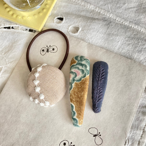 93 ファッション ミナペルホネン ハンドメイド パッチンピン ヘア