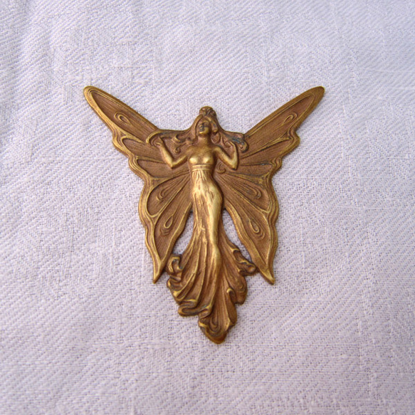 蝶の妖精 装飾 真鍮パーツ フランスヴィンテージ アンティーク その他
