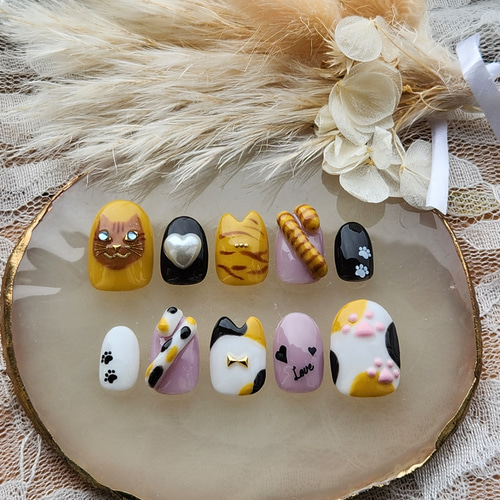 Amazon.co.jp: キヨ猫 全身 3Dネイルパーツ デコパーツ : おもちゃ 3d