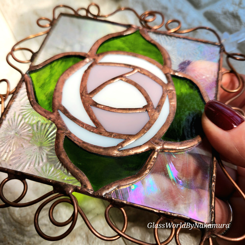 クラッシクローズ 母の日 置き場 ギフト ステンドグラス 薔薇の