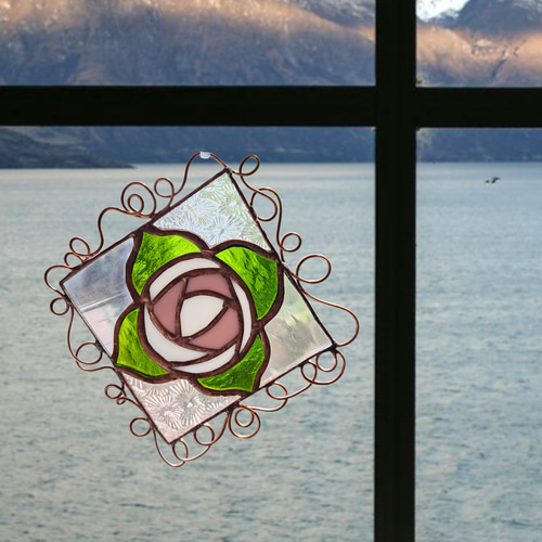 クラッシクローズ 母の日 置き場 ギフト ステンドグラス 薔薇の