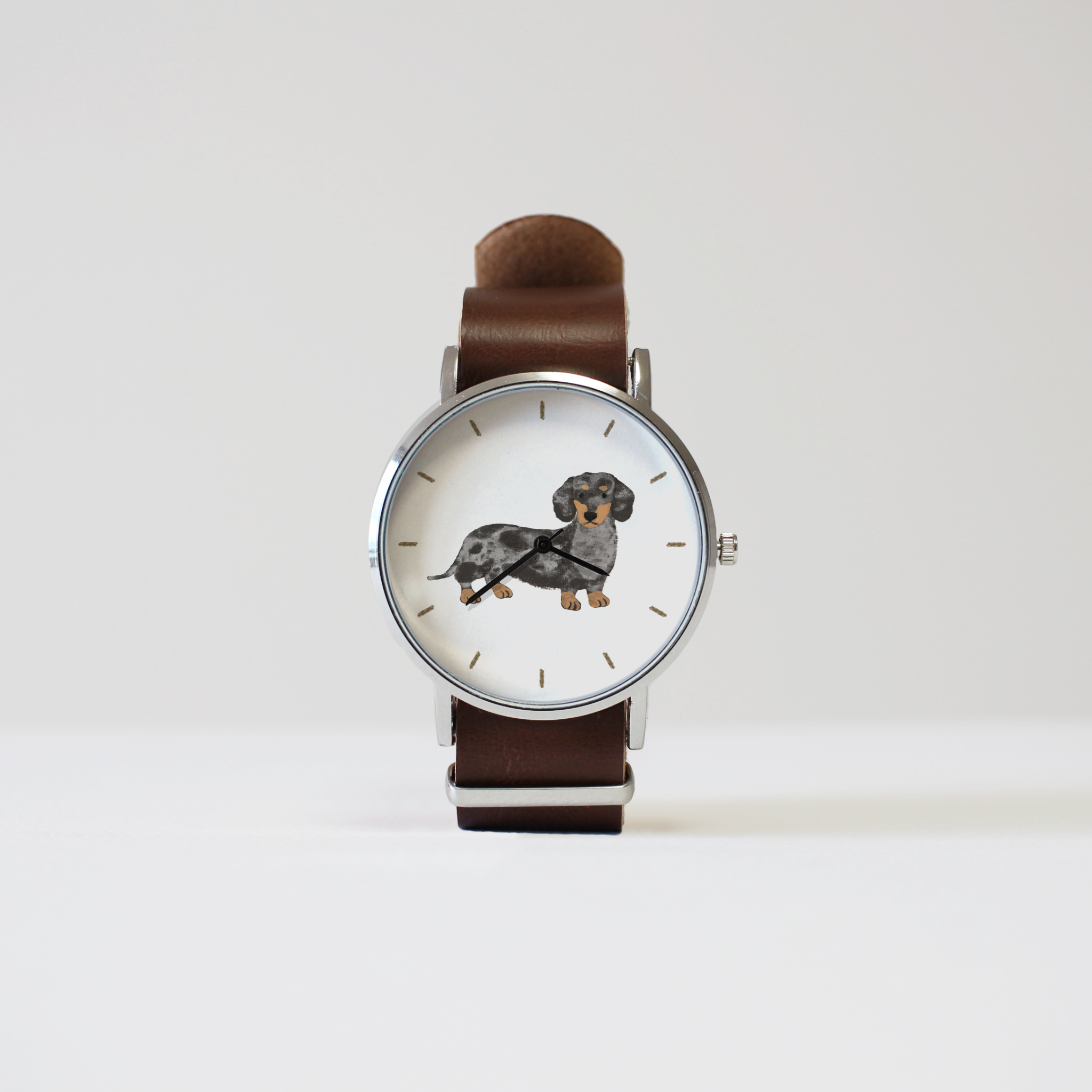 ダックスフンド（シルバーダップル）の腕時計