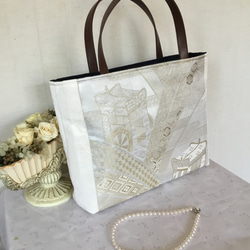 花ぷらら・ハンドメイド・リメイク・帯・カバン・トートバッグ・お洒落・374 花ぷらら・オリジナル・洋服でも着物でも使える・ハンドメイド