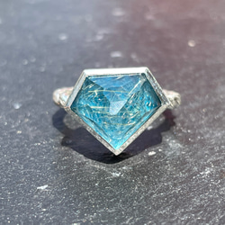 ブルーサファイア マーキスカット シルバーSV925リング 指輪・リング