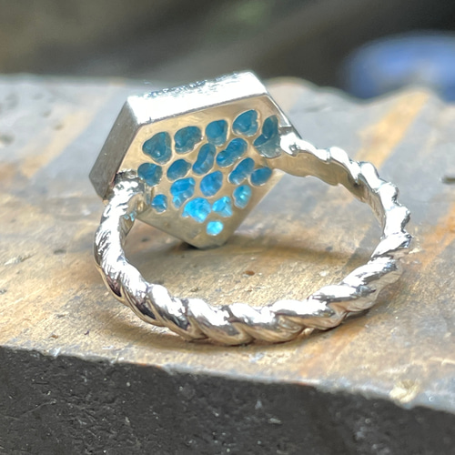 アパタイト×ルチルクォーツ ダブレット ストーン リング シルバー 251-4 アパタイト×ルチルクォーツ ダブレット ストーン リング シルバー 251-4