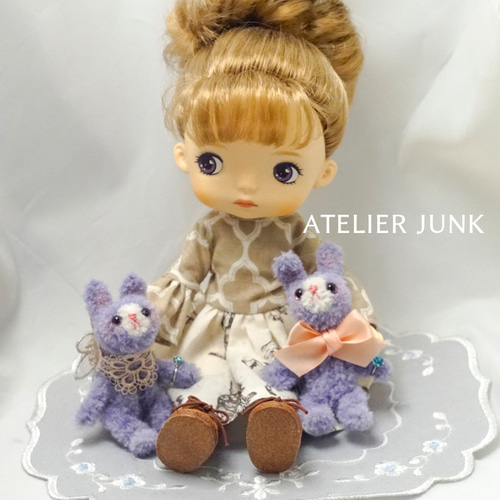 お花の妖精 ちっちゃなねこちゃん♡ テディベア ぬいぐるみ ドール お花の妖精 ちっちゃなねこちゃん♡ テディベア ぬいぐるみ ドール