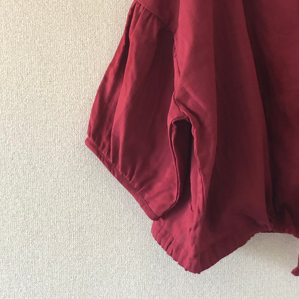 【春SALE】今治染加工ダブルガーゼ　ゆったりブラウス　 4枚目の画像