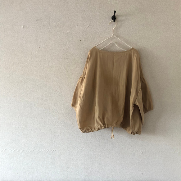 【春SALE】今治染加工ダブルガーゼ　ゆったりブラウス　 2枚目の画像