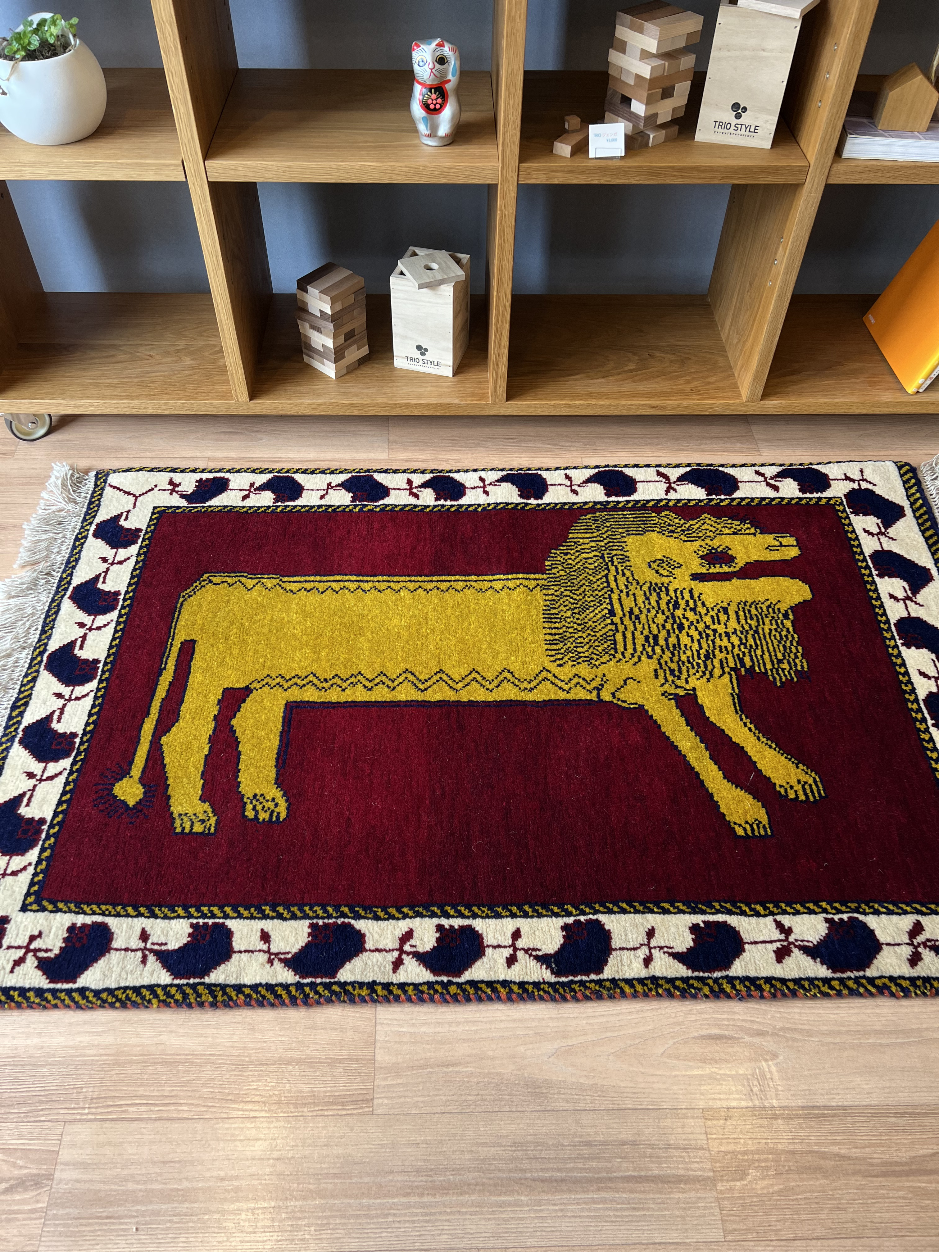 ■■ちょっと訳ありSALE■■送料無料■シラーズ（ライオン）【120×80】No.6160　玄関マット・プレゼント・新築