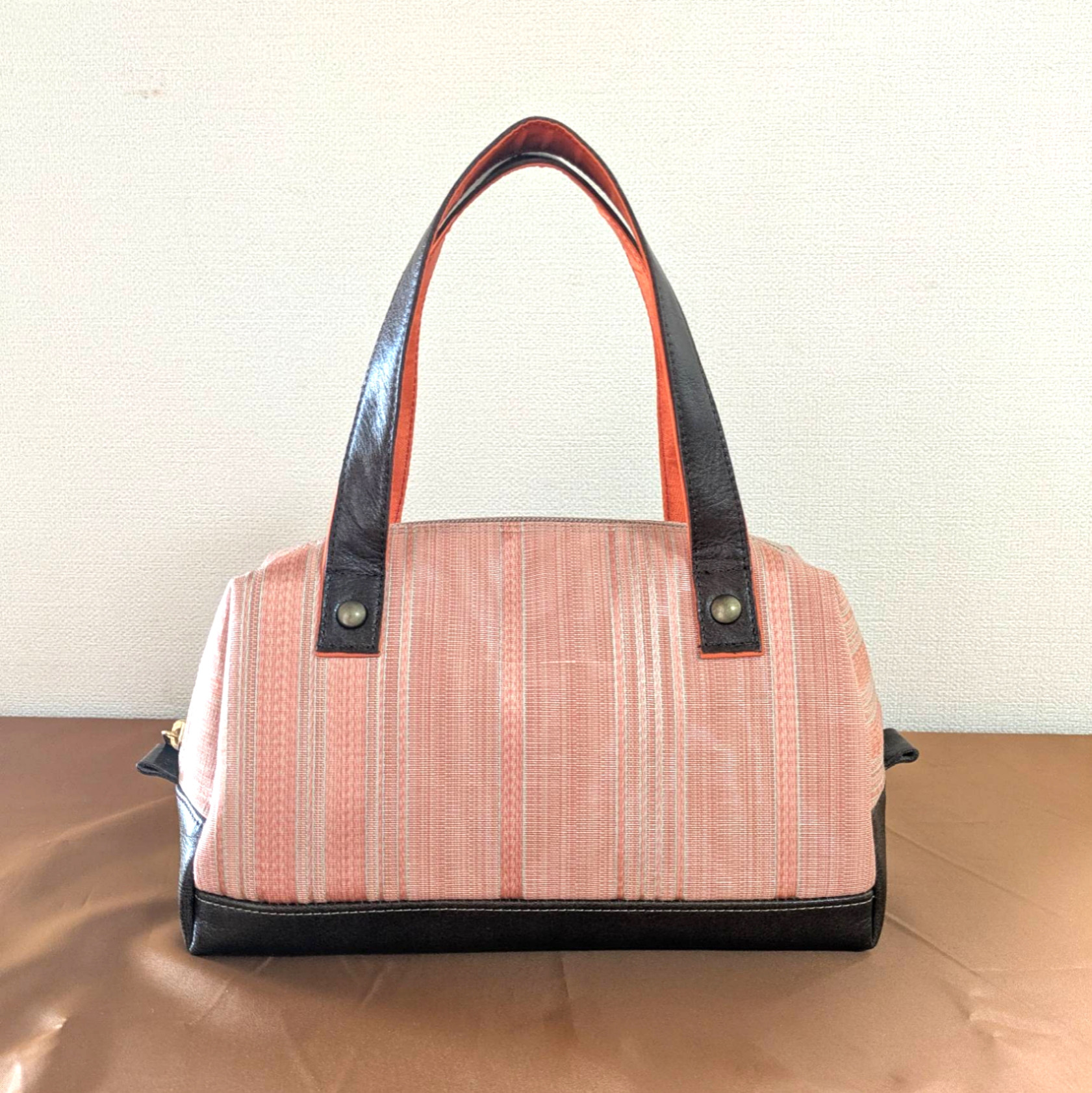 インテリアファブリックのミニボストンバッグ