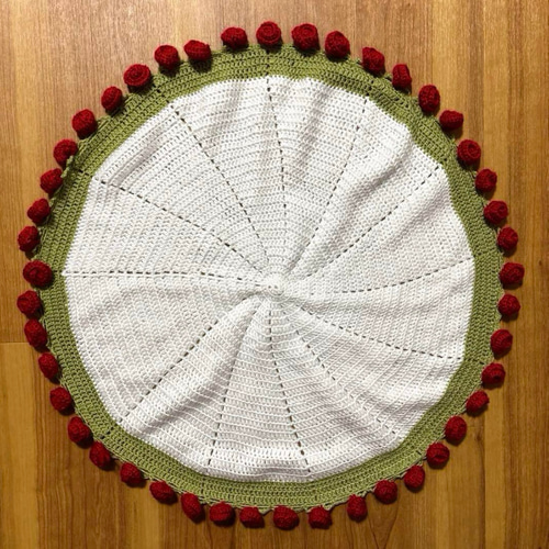 花束ブランケット バラの花 薔薇 マルチカバー ランチョンマット かぎ