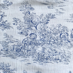 国内発送【幅138㎝×100㎝フランス買付】ワイド幅 ★弱しわ加工★TOILE DE JOUY 3枚目の画像