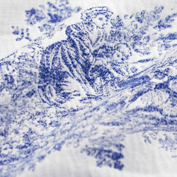 国内発送【幅138㎝×100㎝フランス買付】ワイド幅 ★弱しわ加工★TOILE DE JOUY 2枚目の画像