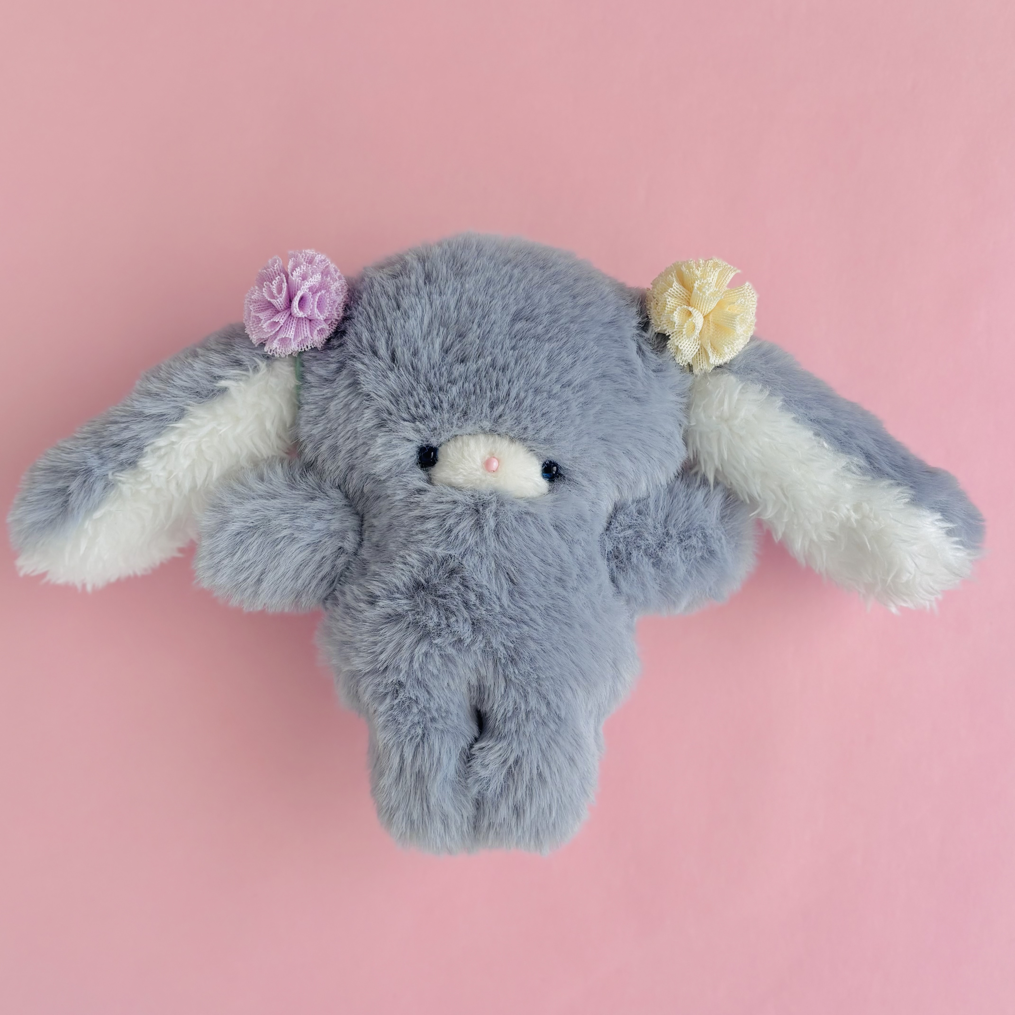 いちごちゃん うさぎぬいぐるみ♡③うさぎ フワフワロップイヤー♡手のひらサイズ