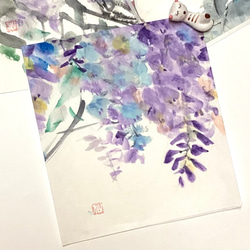 紫陽花〜大輪 絵画 墨絵 水墨画 墨彩画 インテリアアート 雑貨ギフト 紫色 紫陽花の練習をしています #水墨画 #紫陽花 #あじさい #flowers