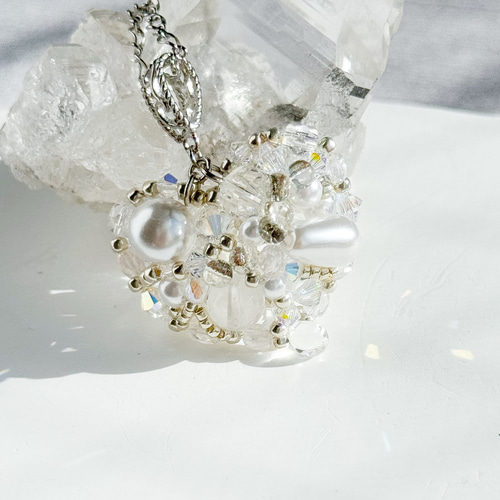 ビーズバランス♡フローラ ネックレス 天然石キット ビーズアクセサリー、天然石ビーズネックレスのキットやパーツ・天然石