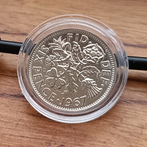 1953~1967選べる イギリス 幸せのラッキー6ペンスコイン 硬貨 ケース