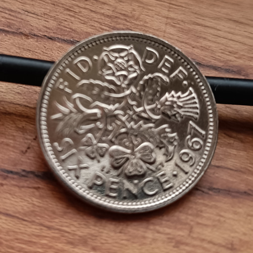 1953~1967選べる イギリス 幸せのラッキー6ペンスコイン 硬貨 ケース