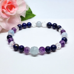 ✨カラフル✨フローライト 九尾キツネ 1 蛍石 ブレスレット 天然石