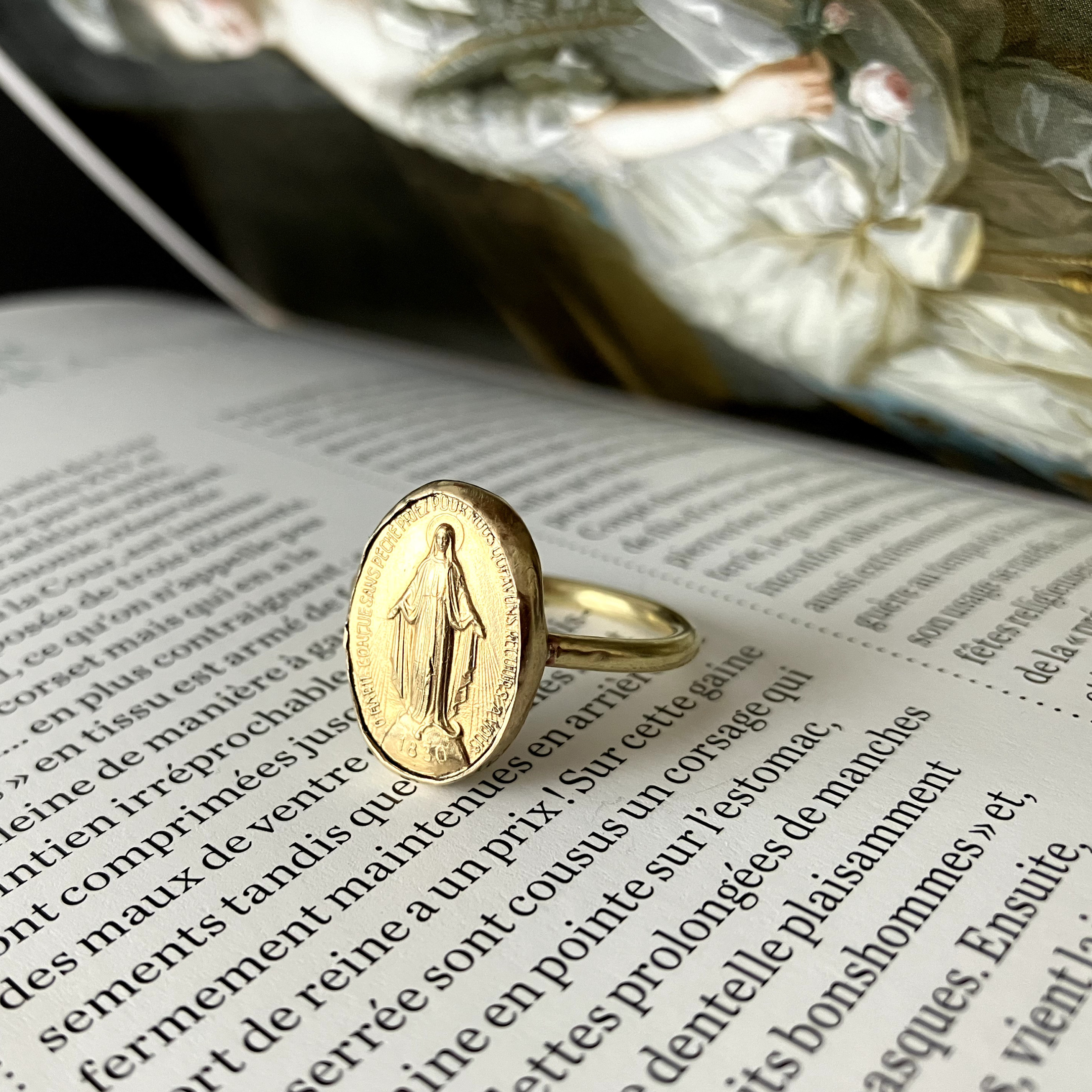 [フランス奇跡のメダイ] Bezel ring - gold*BR