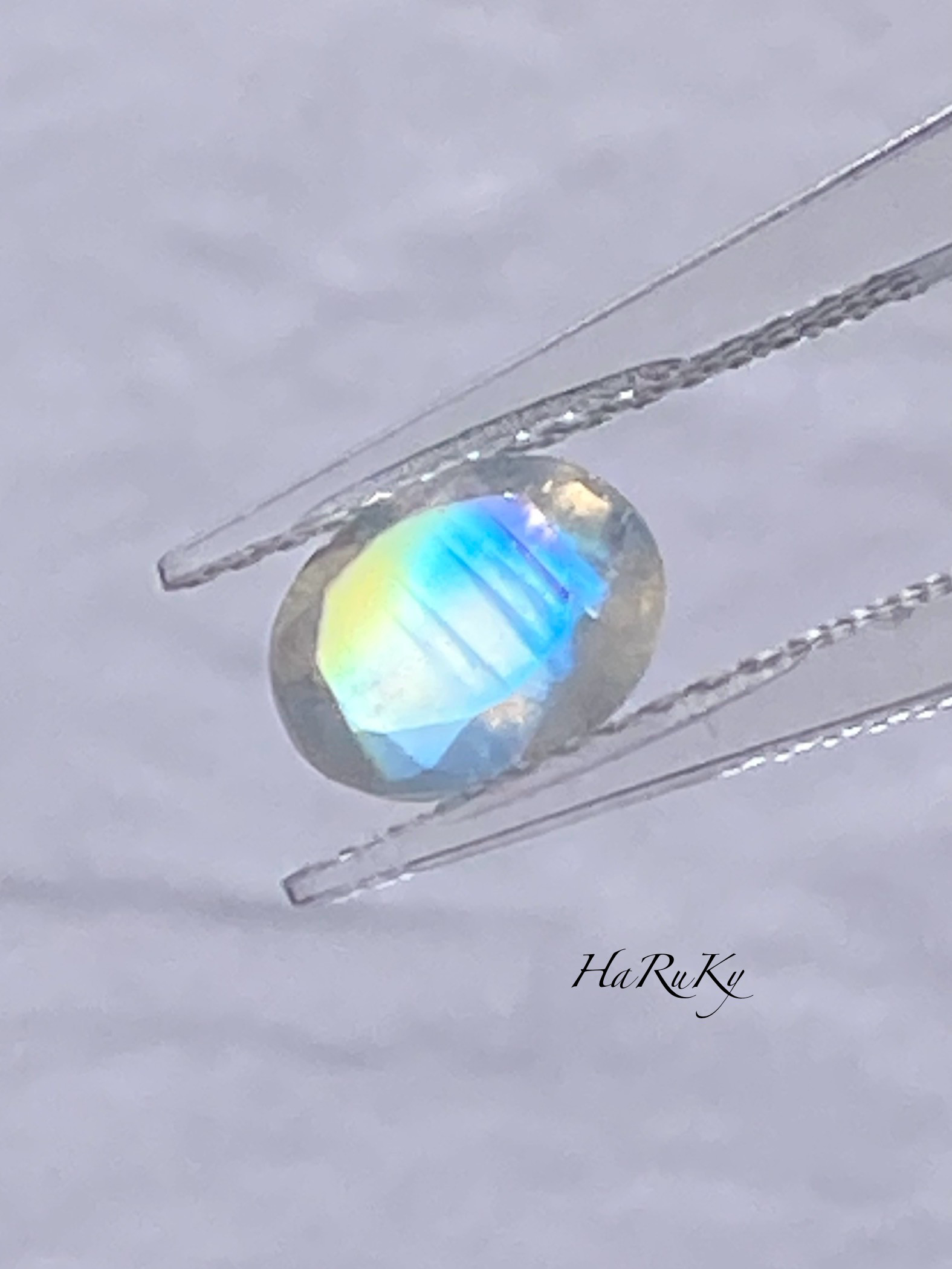 ハイクオリティ・アンデシンラブラドライト ファセット 01 天然石 天然色