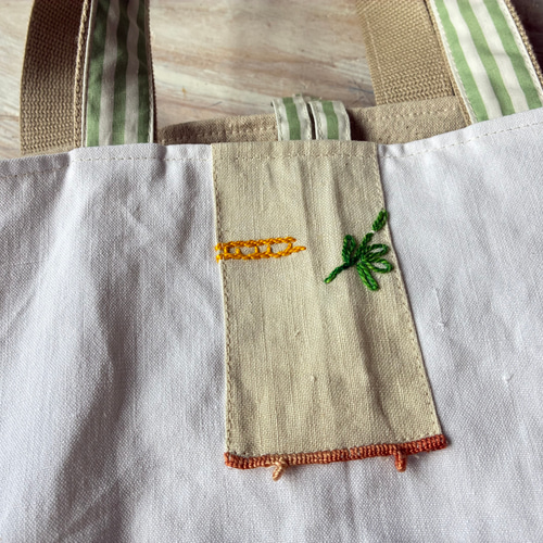 フランスアンティーク　ヴィンテージ*大きな花かご刺繍　ドイリー　かごカバー フランスアンティーク*ヴィンテージ*花かご刺繍*手刺繍*かご