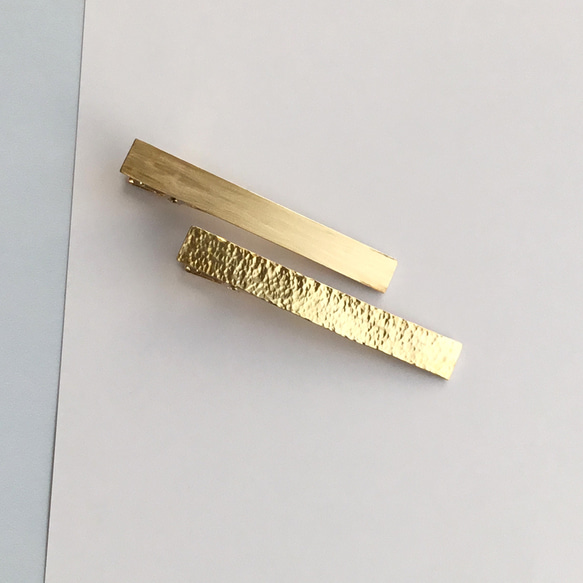 真鍮ヘアークリップ　約60x9mm 1枚目の画像
