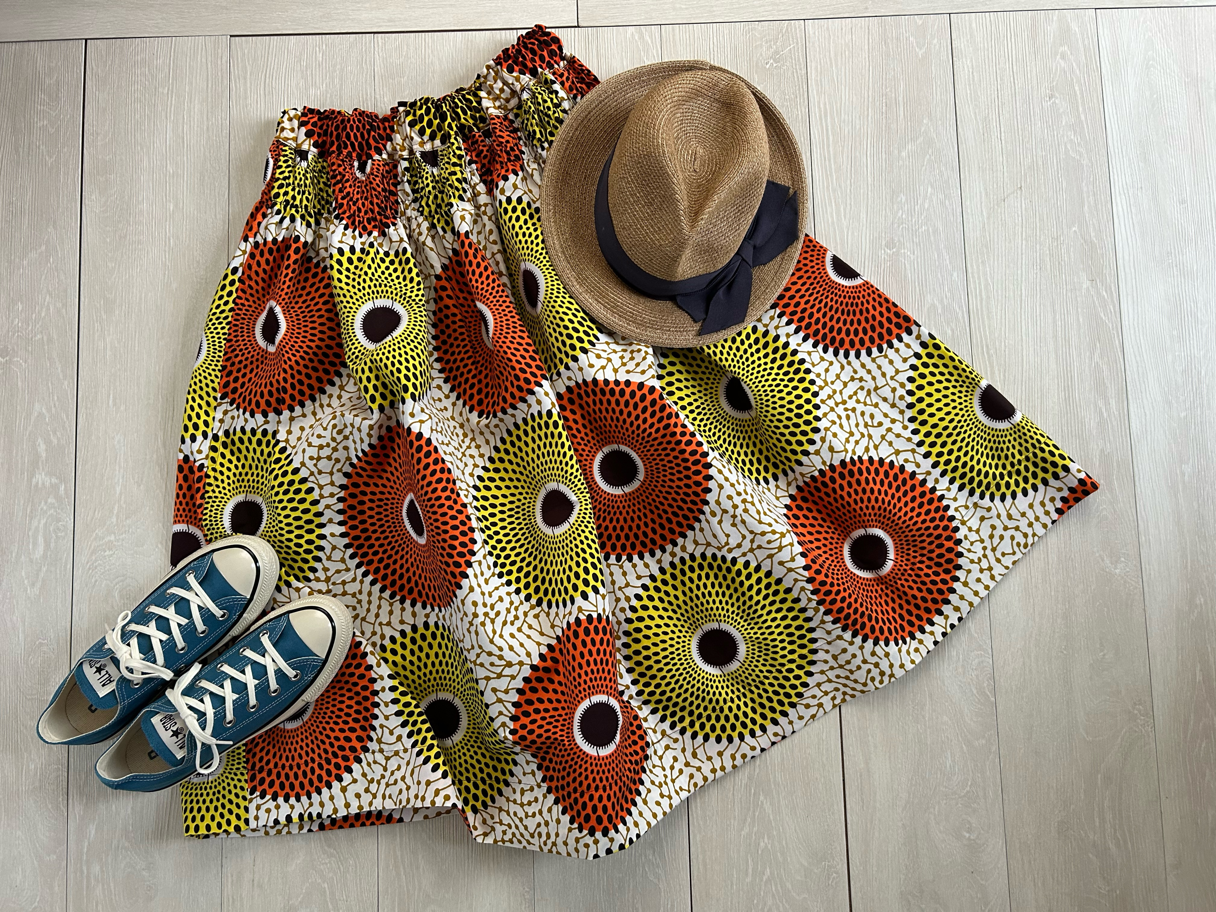 【受注制作】アフリカン　ふんわり　はきやすい　スカート