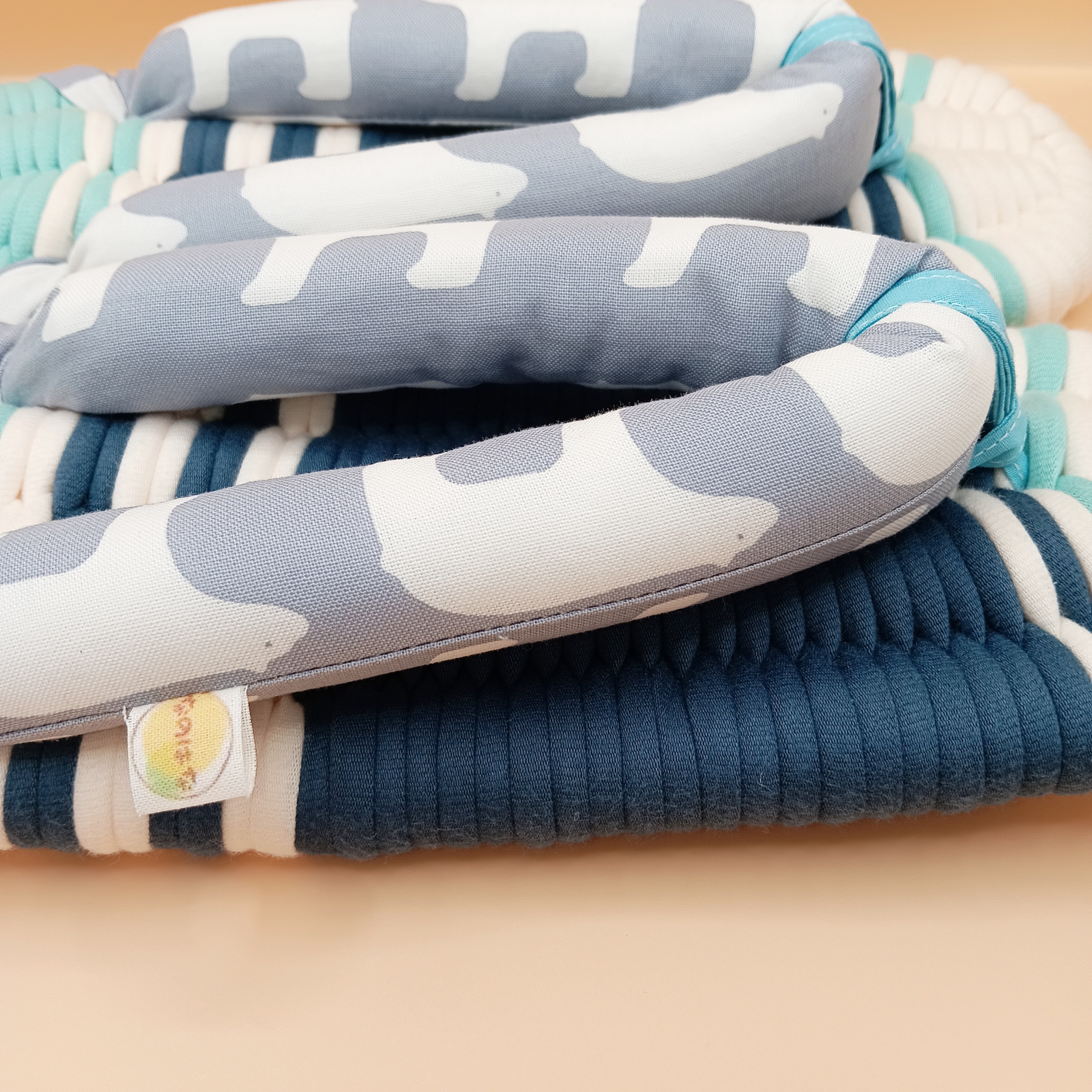 布ぞうり  白くま Lサイズ 水色 青  ルームシューズ  スリッパ 布草履 布 草履 プレゼント ギフト