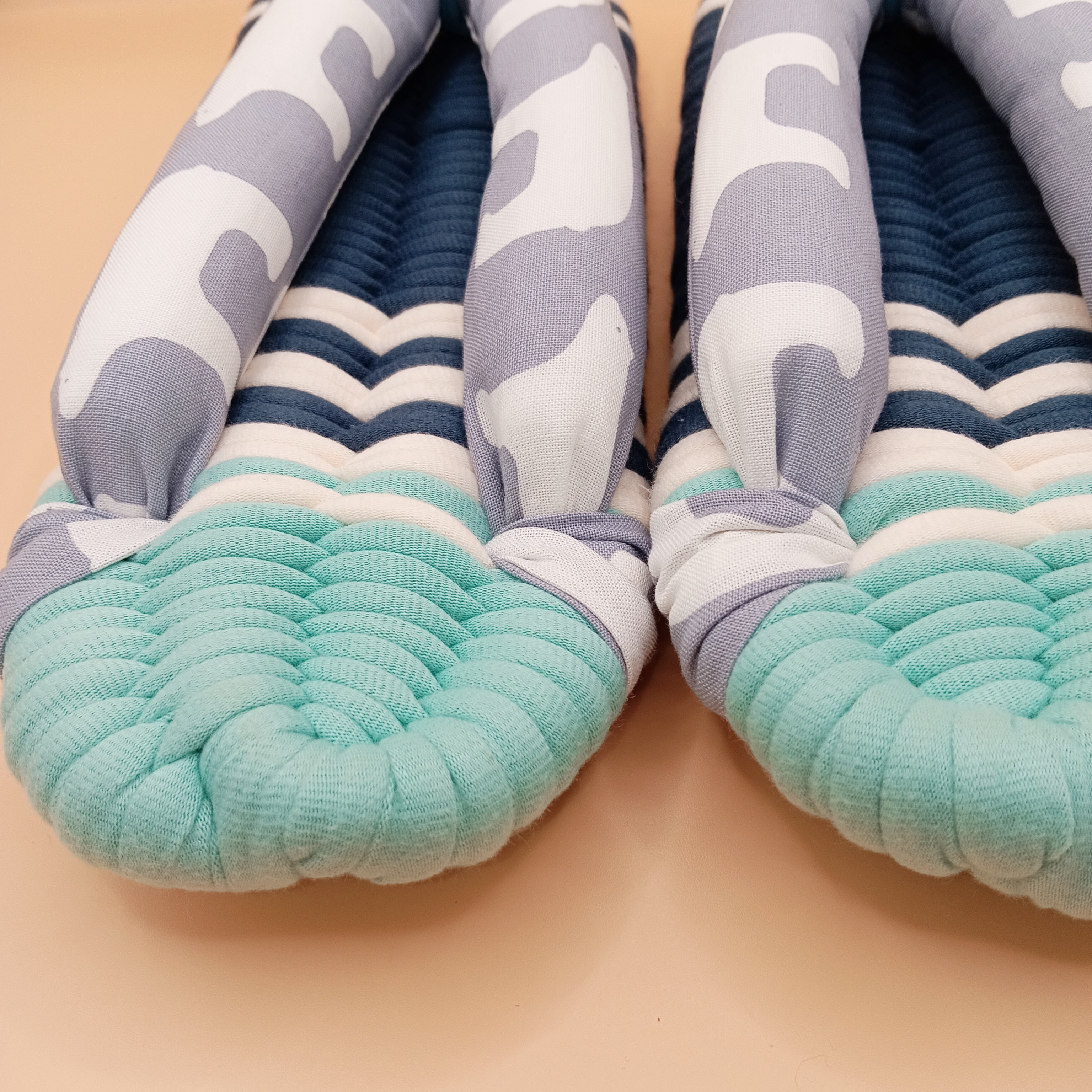 布ぞうり  白くま Lサイズ 水色 青  ルームシューズ  スリッパ 布草履 布 草履 プレゼント ギフト