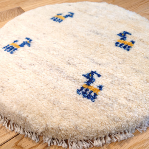 ペルシャ ギャッベ ミニマット 円形 42Φ42cm 円形 丸型