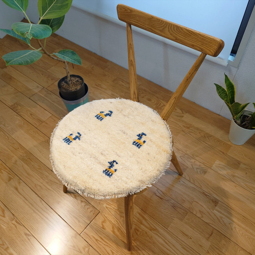 ペルシャ ギャッベ ミニマット 円形 42Φ42cm 円形 丸型