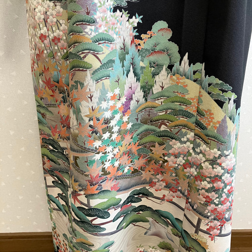 留袖リメイク、ボレロ付きワンピース❣️ No.149ノースリーブワンピースとボレロ13号L〜L L留袖着物