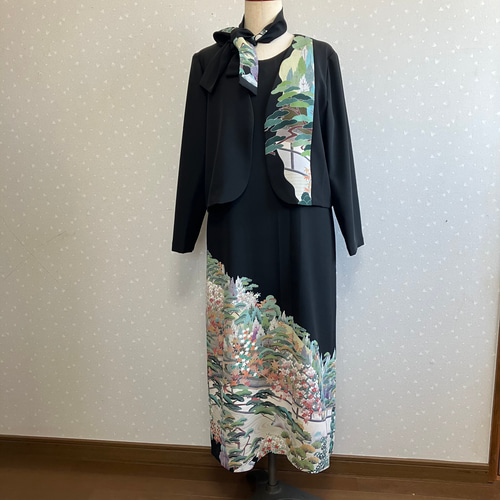 着物リメイクノースリーブワンピース＆羽織 32153b3937c86e1163309ec6413573