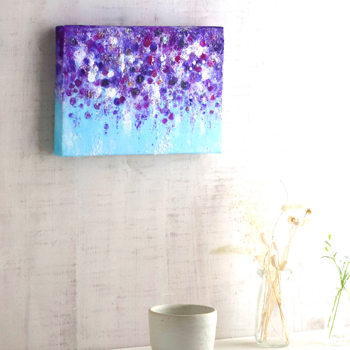 『ある日の花屋にて』 F8キャンバス 油絵 テクスチャーアート 原画 抽象画 ある日の花屋にて』 F8キャンバス 油絵 テクスチャーアート 原画