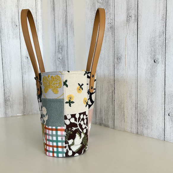 creema限定、ミナペルホネン パッチトートバッグ 2枚目の画像