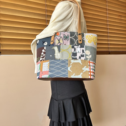 creema限定、ミナペルホネン パッチトートバッグ 8枚目の画像