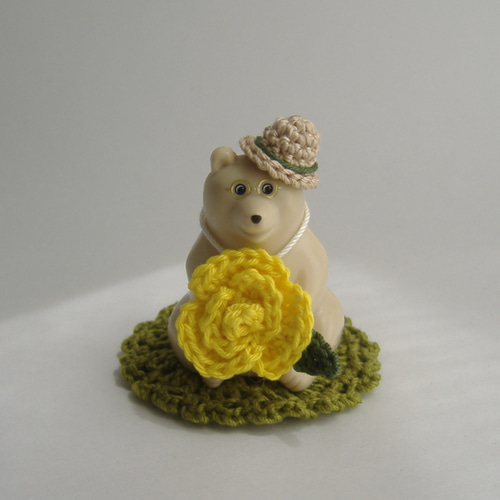 薔薇しろくま貯金箱 ミニくま ならぶんです ガチャガチャ その他置物