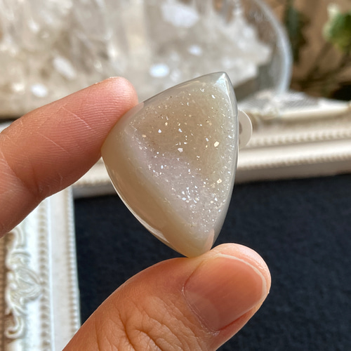 ホワイトドゥルージーアゲート＊アゲートドゥルージー 天然石
