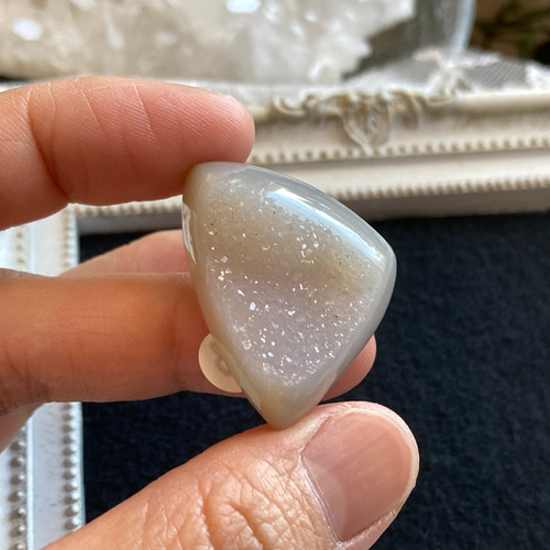 ホワイトドゥルージーアゲート＊アゲートドゥルージー 天然石ルース B