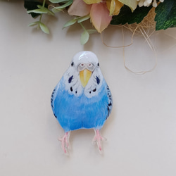 セキセイインコのキーホルダー（ブルー） キーリング umeme 通販