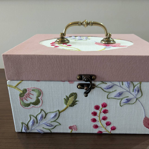 インテリアボックス カルトナージュ ♥️ 中2段お道具箱 *リエット